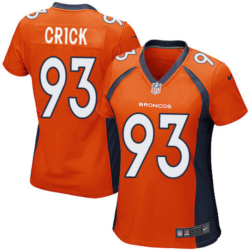 Women's Game Jared Crick Nike Jersey Orange Home - #93 NFL Denver Broncos